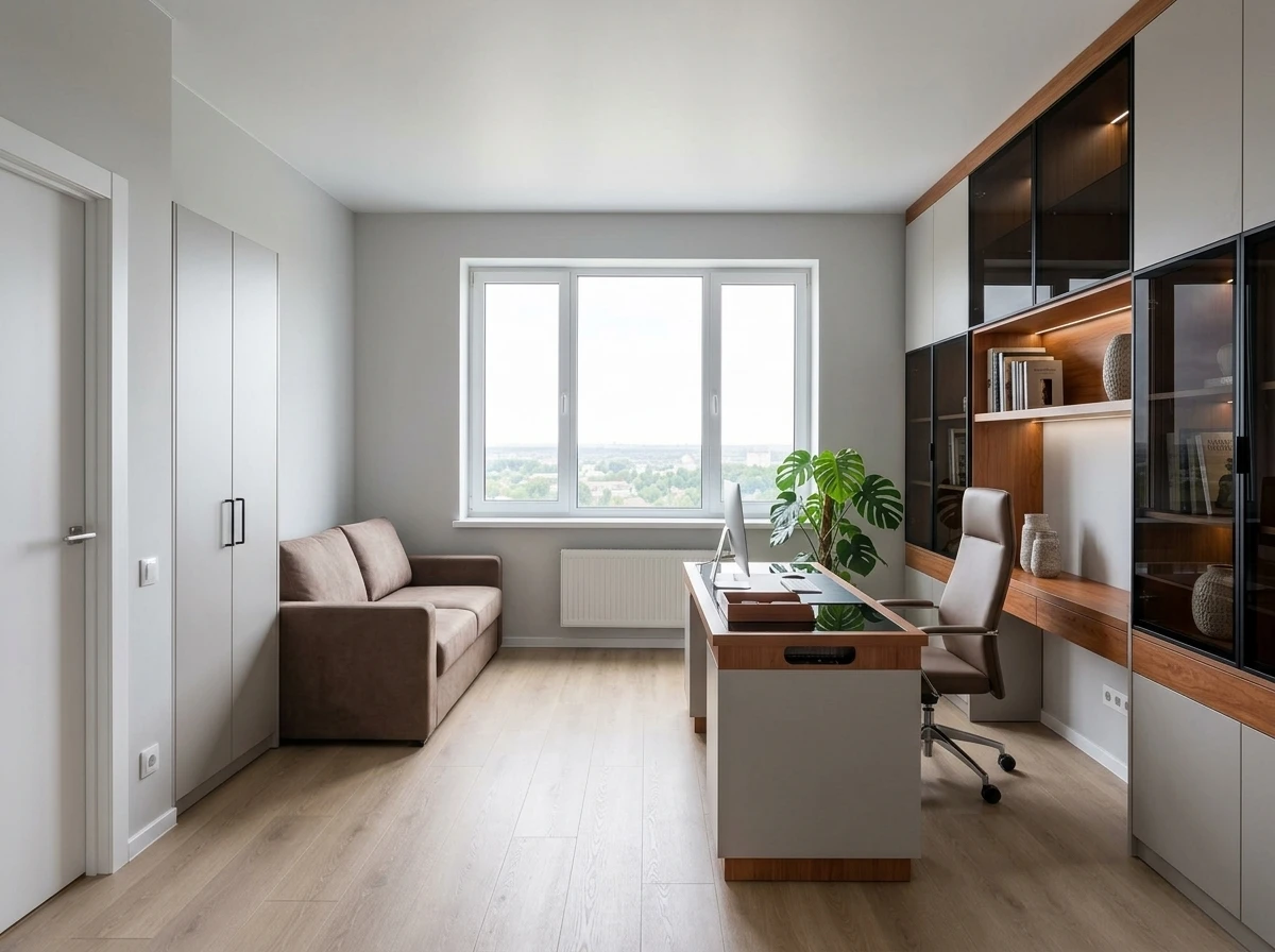 Дизайн кабинета в стиле Сканди — фото интерьера от нейросети RoomGPT