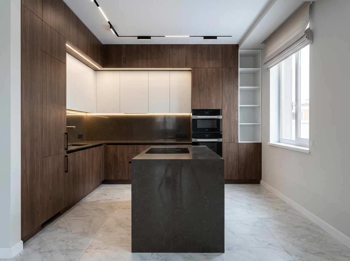 Дизайн кухни в стиле Минимализм — фото интерьера от нейросети RoomGPT