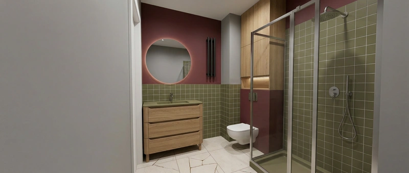 Дизайн ванной в стиле Эклектика — фото интерьера от нейросети RoomGPT