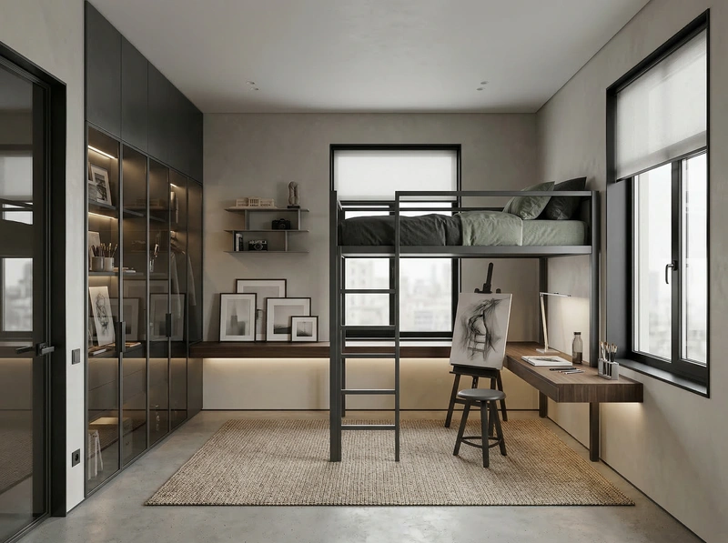 Дизайн интерьера в стиле Минимализм — Детская от нейросети RoomGPT