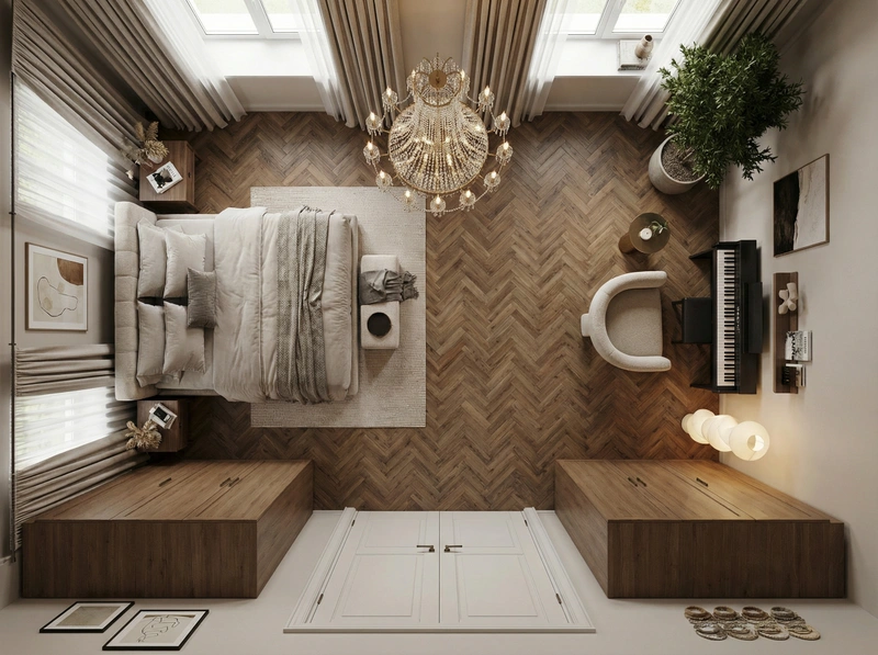 Дизайн интерьера в стиле Эклектика — Гостиная от нейросети RoomGPT