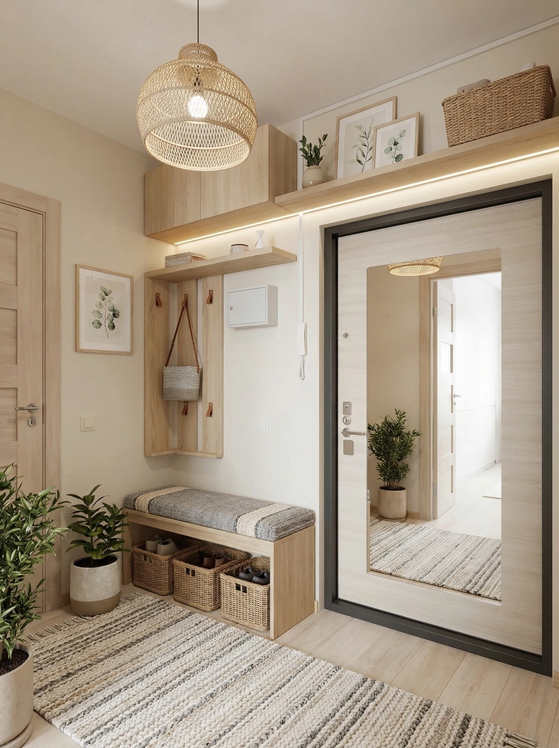 Дизайн интерьера в стиле Сканди — Прихожая от нейросети RoomGPT