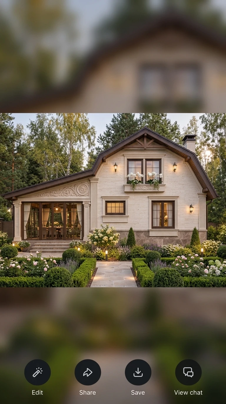 Дизайн фасада в стиле Неоклассика — Фасад от нейросети RoomGPT