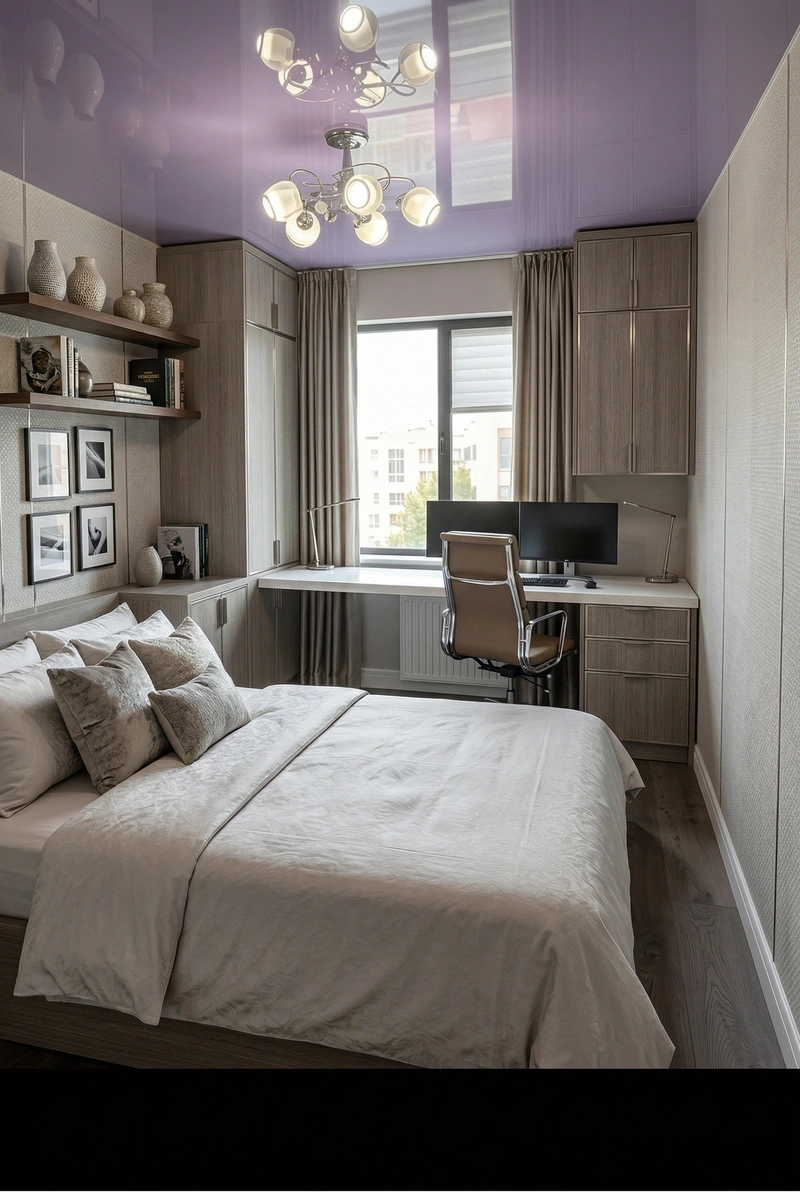 Дизайн спальни в стиле Контемпорари — фото интерьера от нейросети RoomGPT