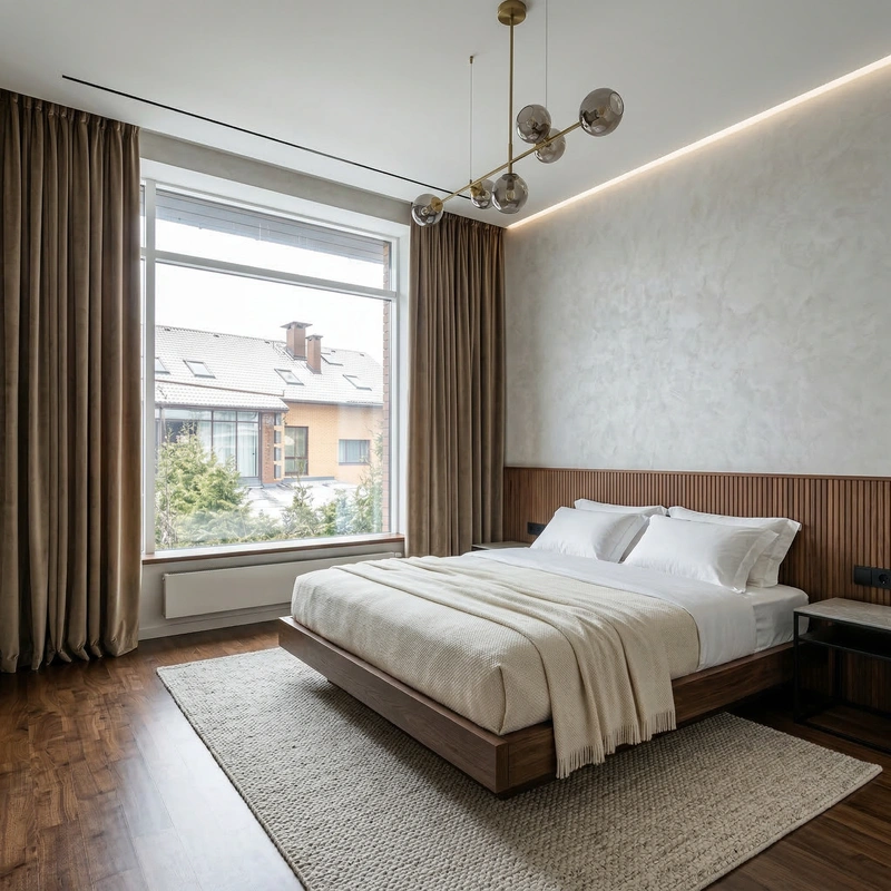 Дизайн интерьера в стиле Минимализм — Спальня от нейросети RoomGPT