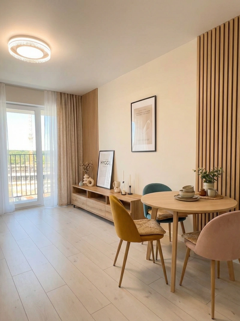 Дизайн интерьера в стиле Хюгге — Кухня от нейросети RoomGPT