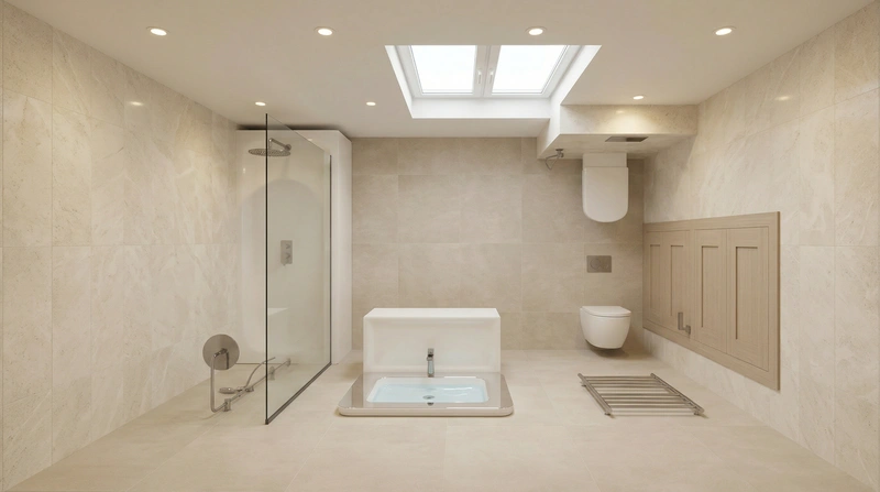 Дизайн ванной в стиле Минимализм — фото интерьера от нейросети RoomGPT