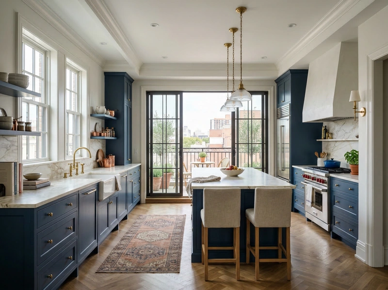 Дизайн кухни в стиле Классика — фото интерьера от нейросети RoomGPT