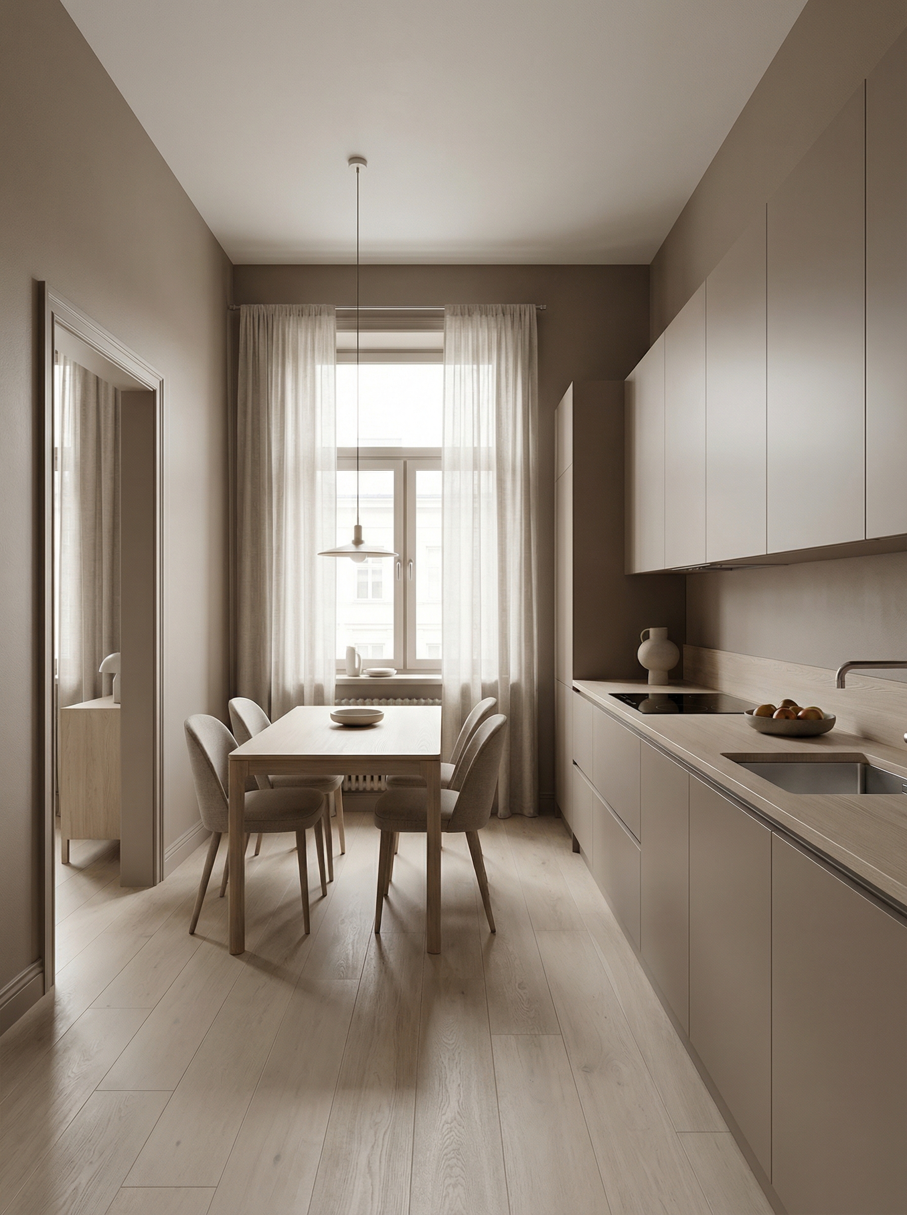 Дизайн кухни в стиле Минимализм — фото интерьера от нейросети RoomGPT