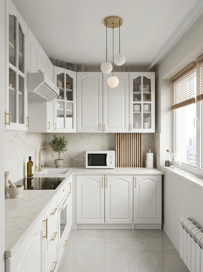 Дизайн интерьера в стиле Сканди — Кухня от нейросети RoomGPT