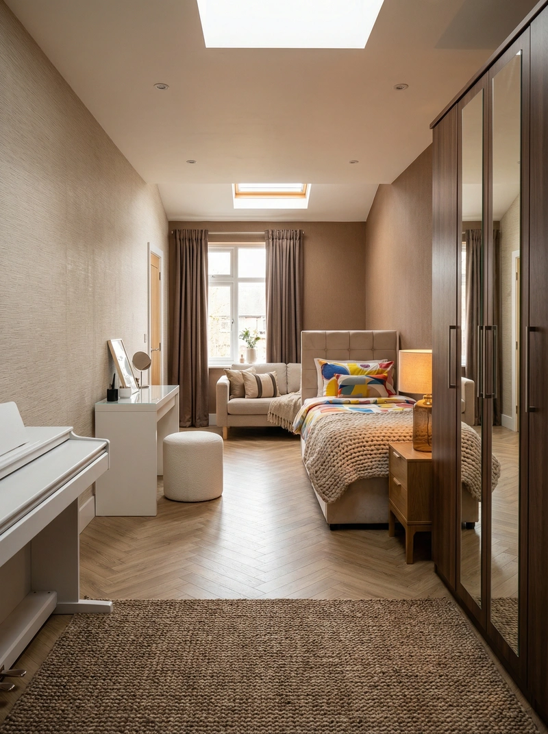 Дизайн интерьера в стиле Хюгге — Спальня от нейросети RoomGPT