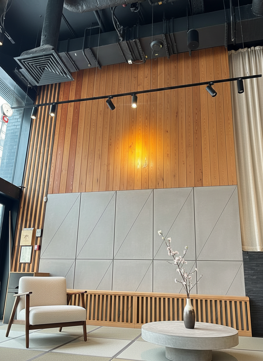 Дизайн гостиной в стиле Japandi — фото интерьера от нейросети RoomGPT