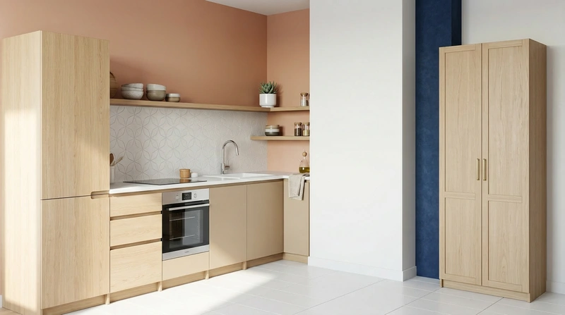 Дизайн кухни в стиле Сканди — фото интерьера от нейросети RoomGPT