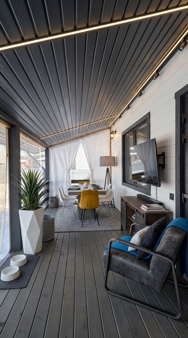 Дизайн интерьера в стиле Лофт — Гостиная от нейросети RoomGPT