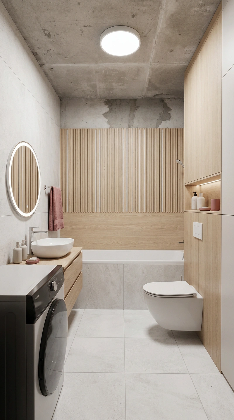 Дизайн интерьера в стиле Сканди — Ванная от нейросети RoomGPT