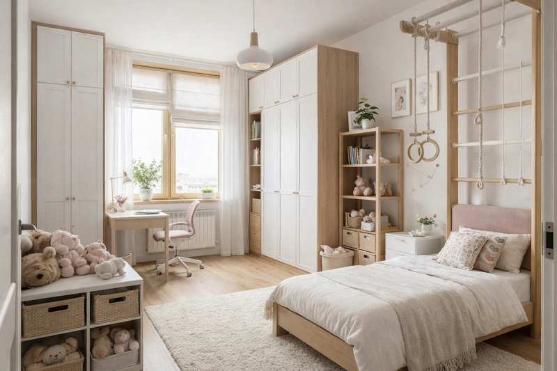 Дизайн интерьера в стиле Сканди — Детская от нейросети RoomGPT