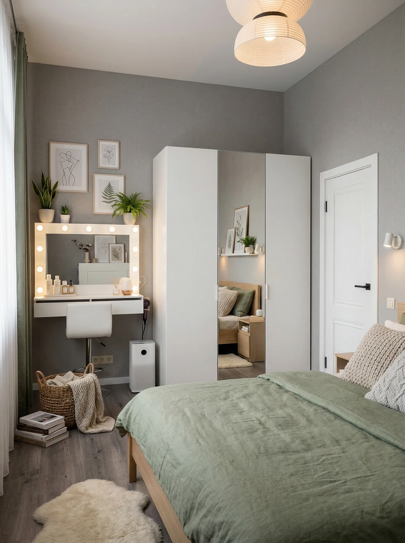 Дизайн спальни в стиле Хюгге — фото интерьера от нейросети RoomGPT