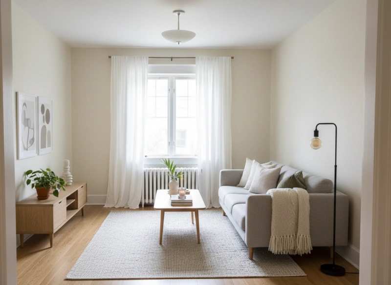 Дизайн интерьера в стиле Хюгге — Гостиная от нейросети RoomGPT