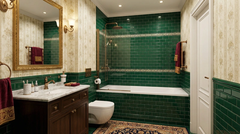Дизайн интерьера в стиле Классика — Ванная от нейросети RoomGPT