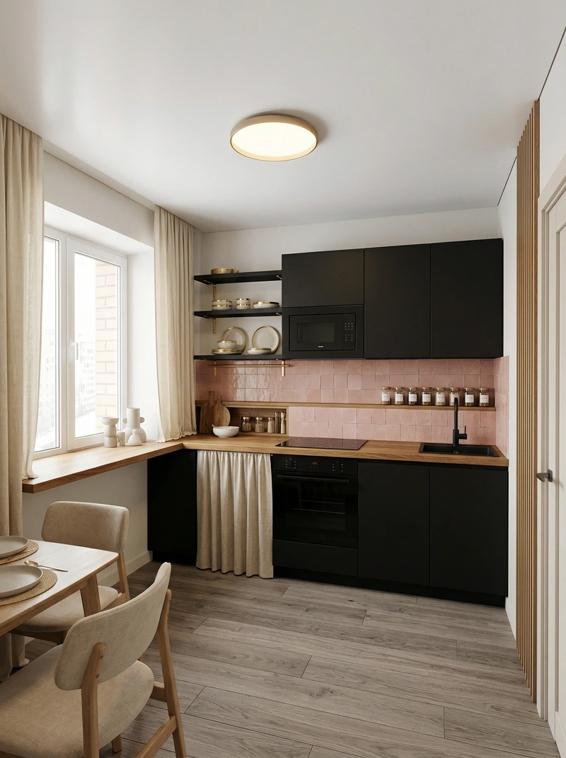 Дизайн интерьера в стиле Хюгге — Кухня от нейросети RoomGPT