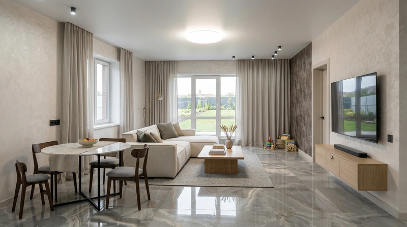 Дизайн гостиной в стиле Минимализм — фото интерьера от нейросети RoomGPT