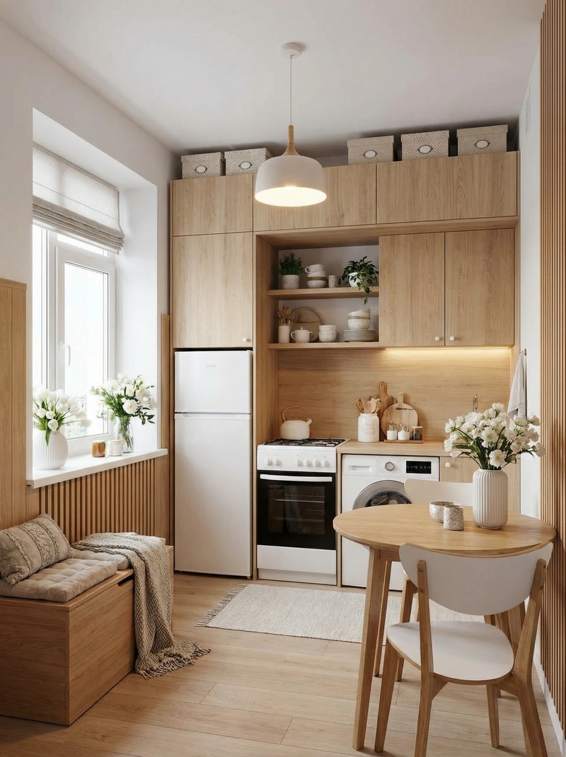 Дизайн интерьера в стиле Хюгге — Кухня от нейросети RoomGPT