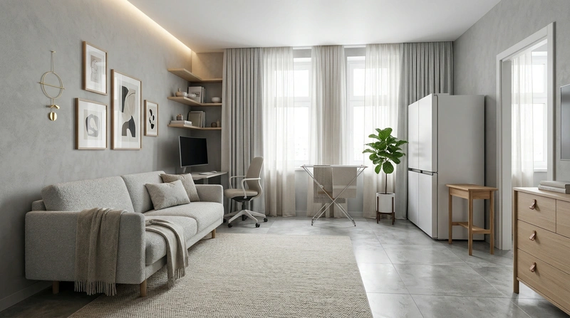 Дизайн гостиной в стиле Сканди — фото интерьера от нейросети RoomGPT