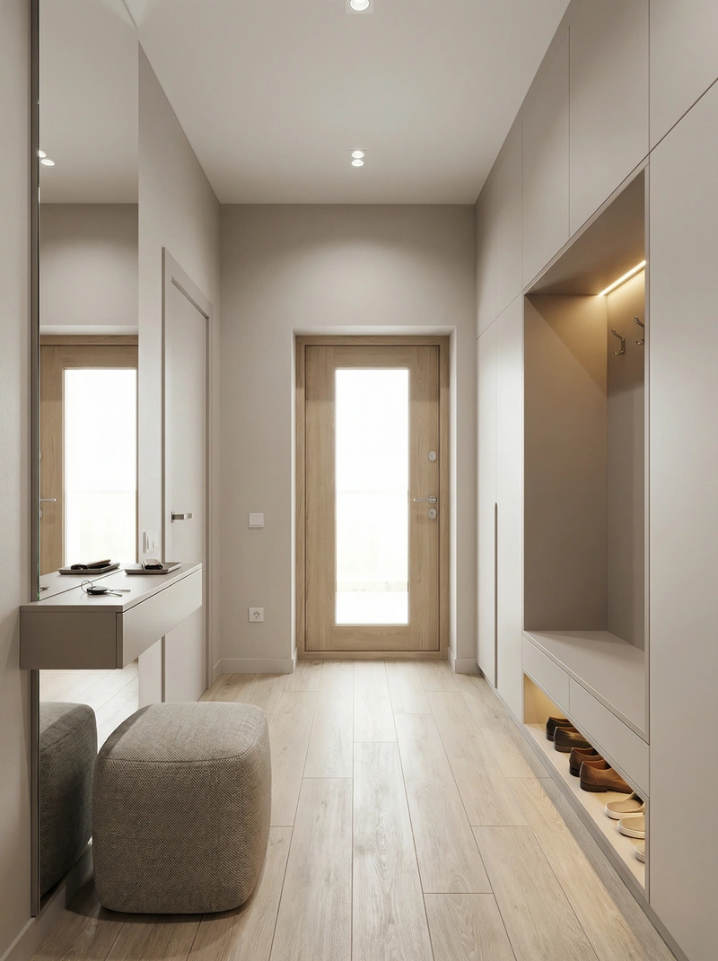 Дизайн интерьера в стиле Контемпорари — Прихожая от нейросети RoomGPT