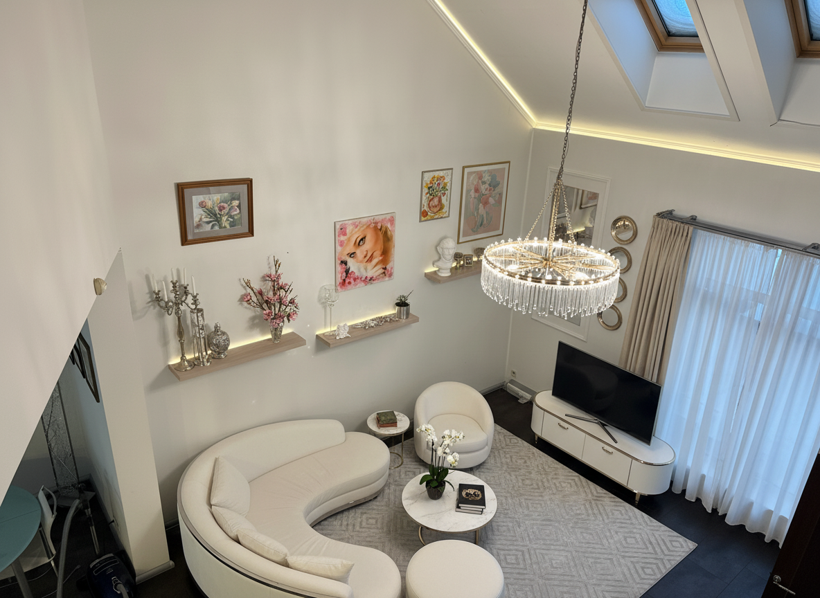 Дизайн гостиной в стиле Неоклассика — фото интерьера от нейросети RoomGPT