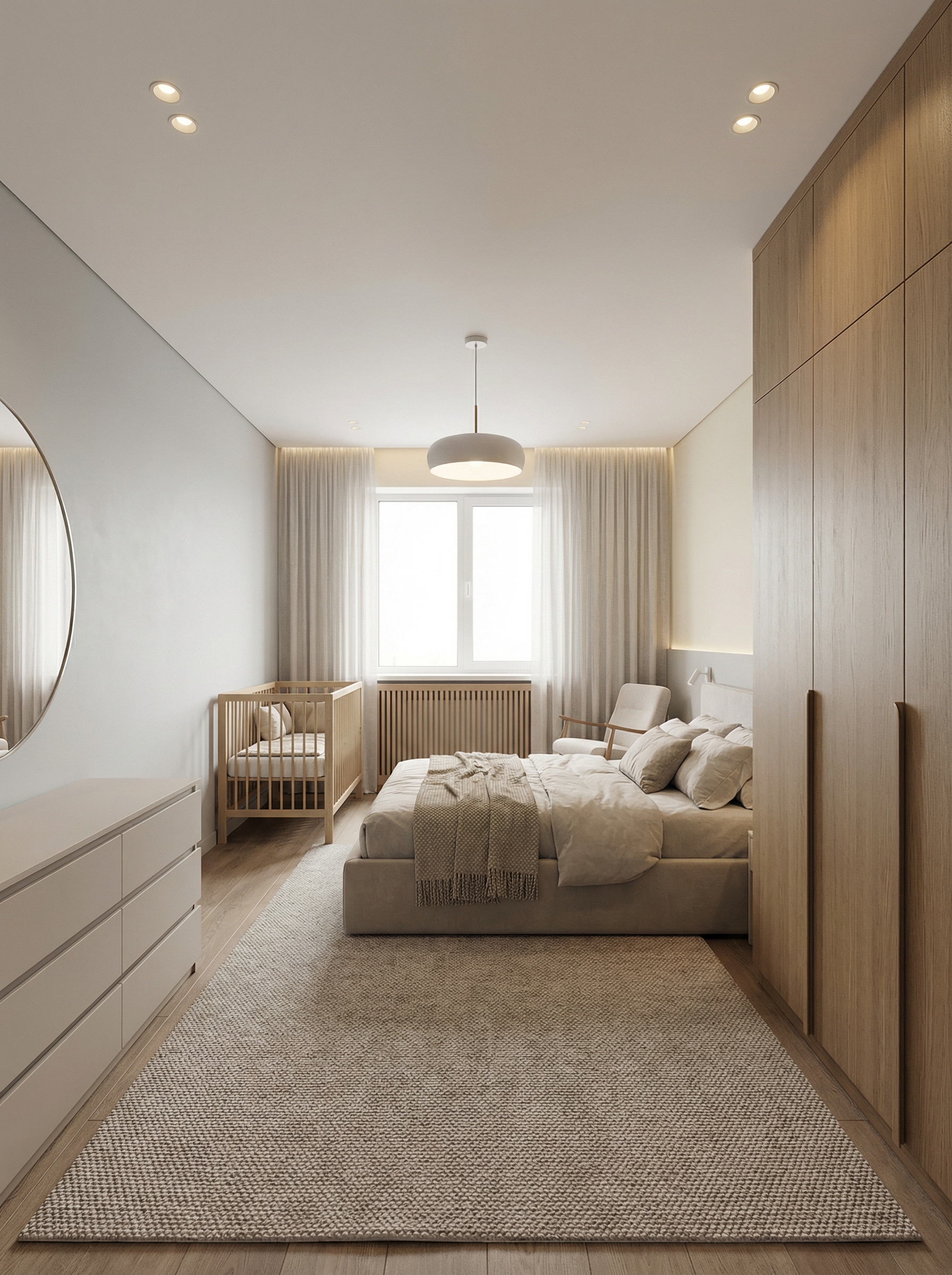 Дизайн спальни в стиле Минимализм — фото интерьера от нейросети RoomGPT