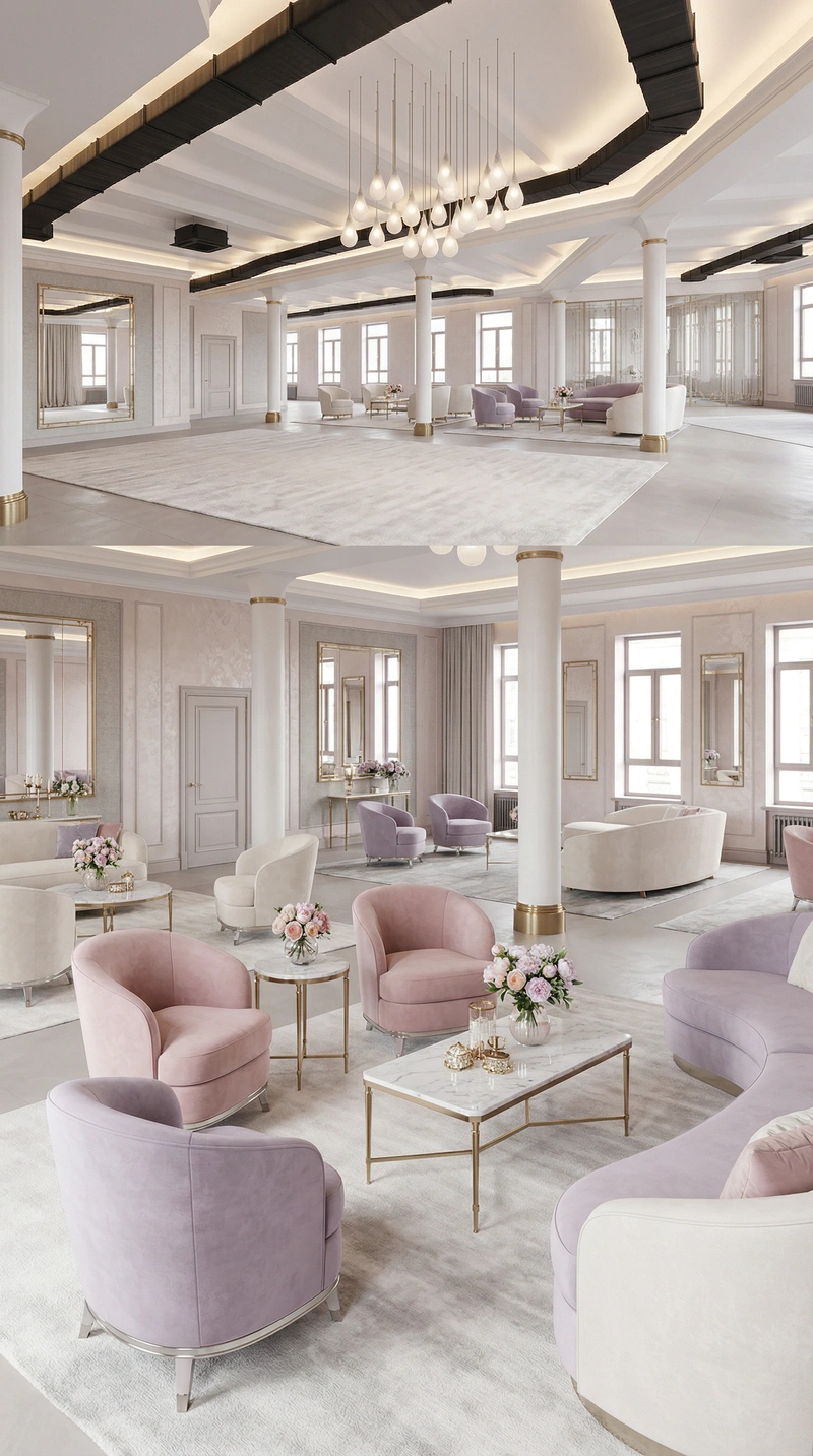 Дизайн интерьера в стиле Неоклассика — Гостиная от нейросети RoomGPT