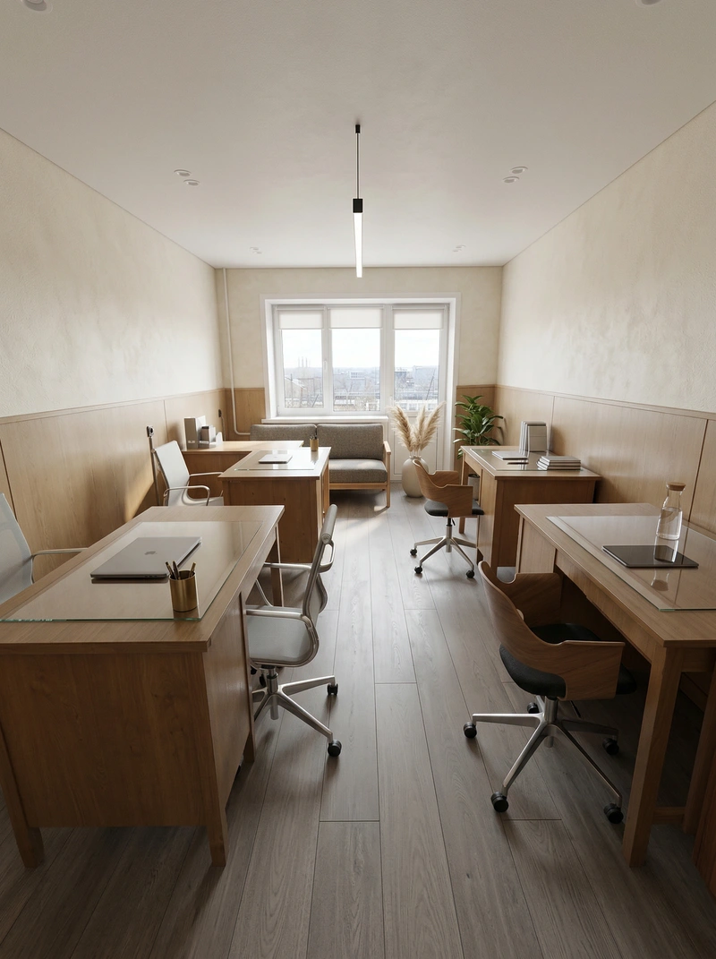 Дизайн интерьера в стиле Минимализм — Кабинет от нейросети RoomGPT