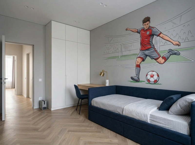 Дизайн детской в стиле Минимализм — фото интерьера от нейросети RoomGPT