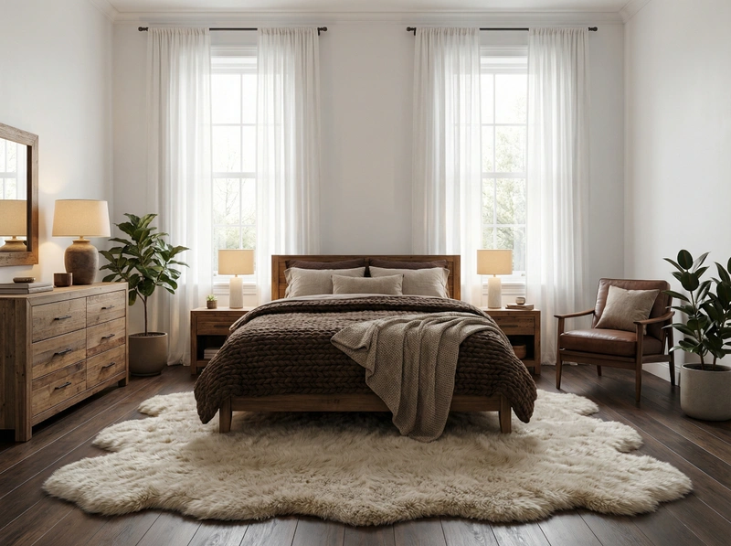 Дизайн интерьера в стиле Хюгге — Спальня от нейросети RoomGPT