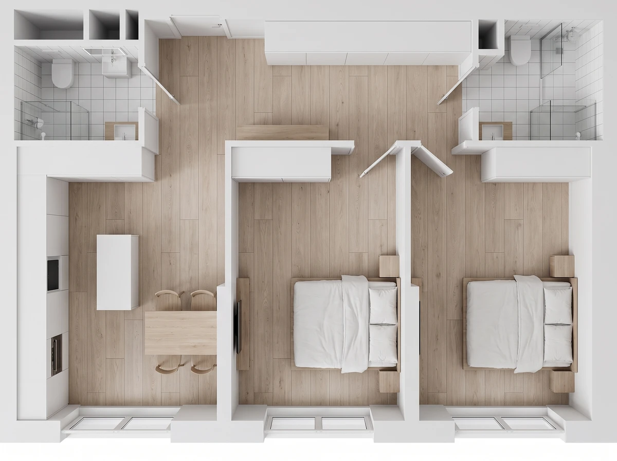 Дизайн интерьера в стиле Минимализм — Гостиная от нейросети RoomGPT