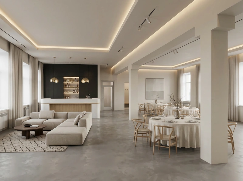 Дизайн интерьера в стиле Минимализм — Гостиная от нейросети RoomGPT