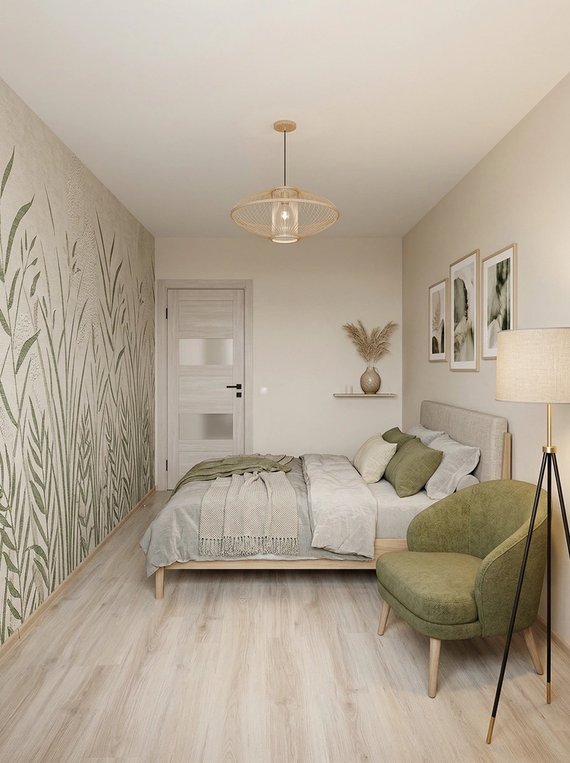 Дизайн интерьера в стиле Сканди — Спальня от нейросети RoomGPT