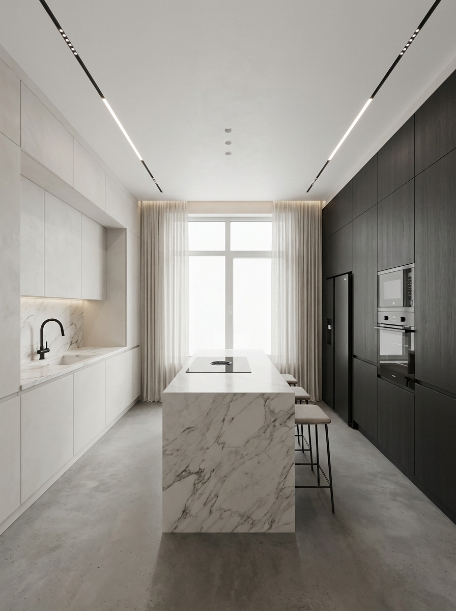 Дизайн кухни в стиле Минимализм — фото интерьера от нейросети RoomGPT