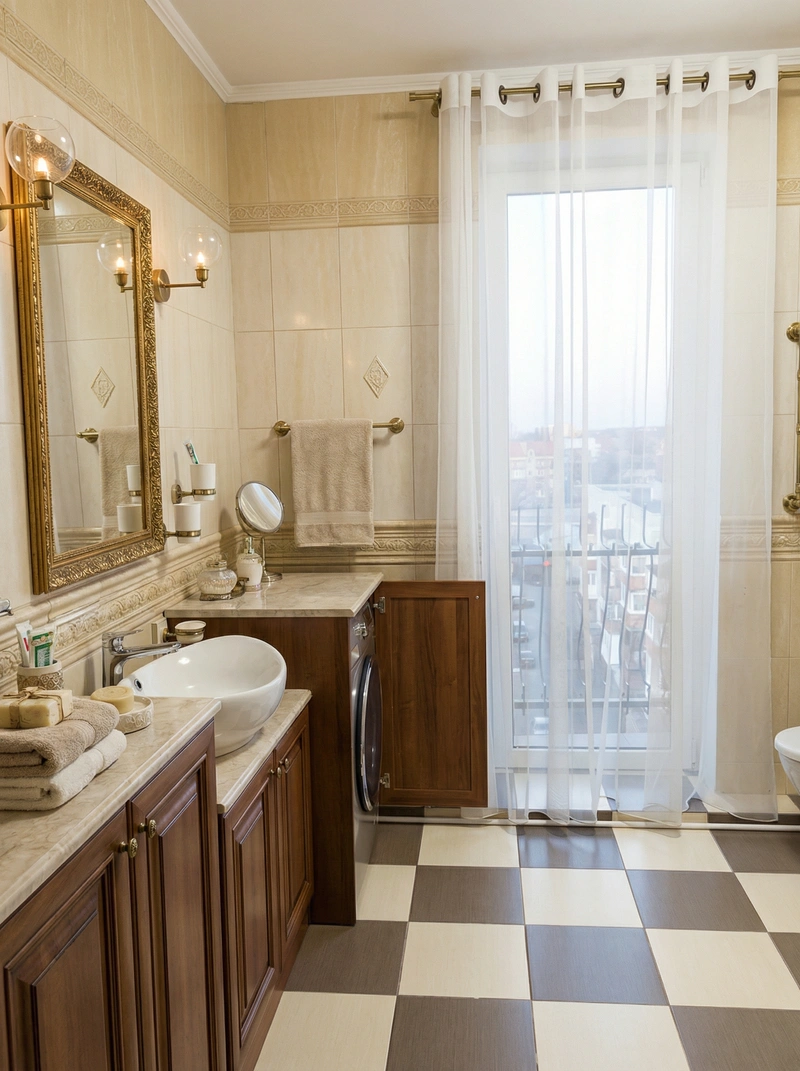 Дизайн интерьера в стиле Классика — Ванная от нейросети RoomGPT