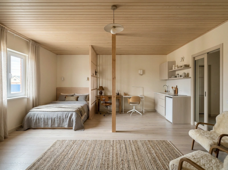 Дизайн интерьера в стиле Хюгге — Гостиная от нейросети RoomGPT