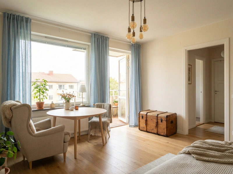 Дизайн интерьера в стиле Хюгге — Кабинет от нейросети RoomGPT