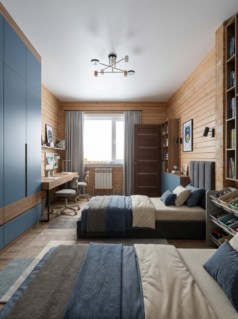 Дизайн интерьера в стиле Контемпорари — Детская от нейросети RoomGPT