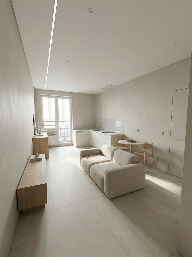 Дизайн кухни в стиле Минимализм — фото интерьера от нейросети RoomGPT