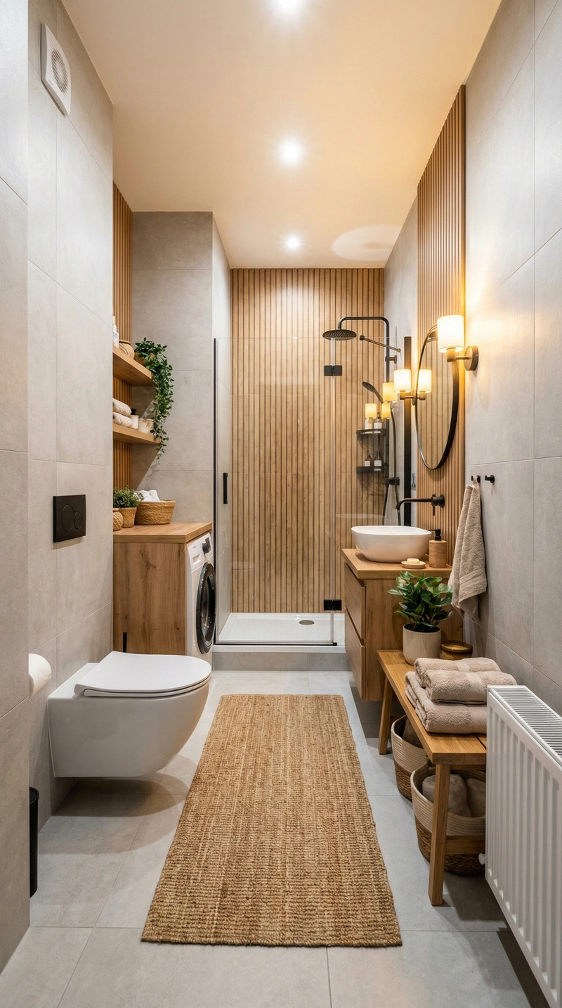 Дизайн интерьера в стиле Хюгге — Ванная от нейросети RoomGPT