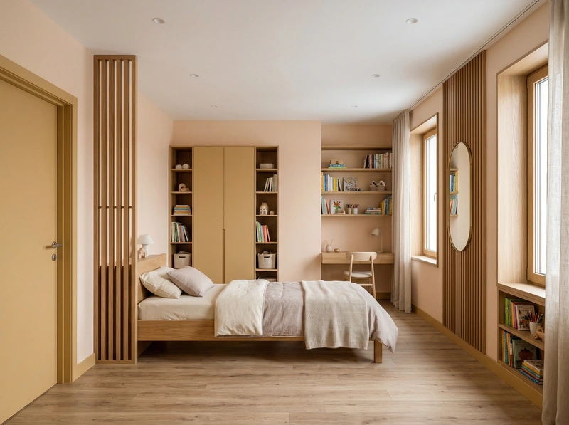 Дизайн детской в стиле Минимализм — фото интерьера от нейросети RoomGPT