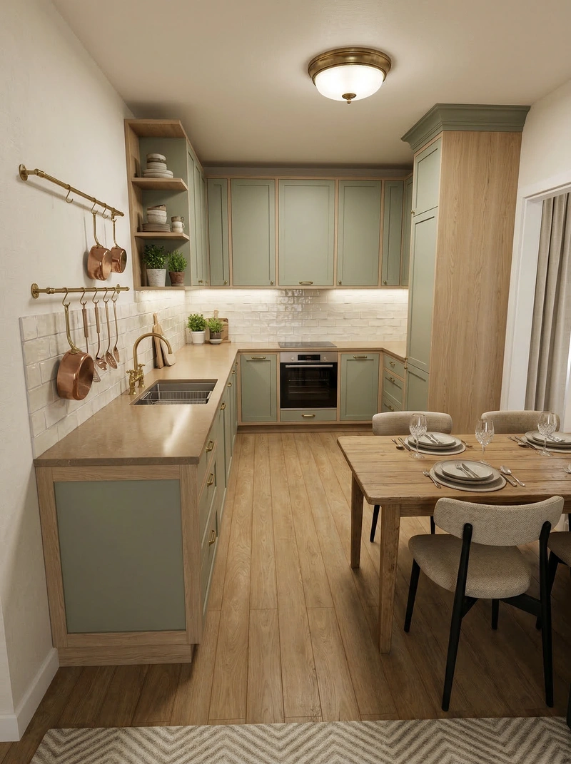 Дизайн интерьера в стиле Классика — Кухня от нейросети RoomGPT