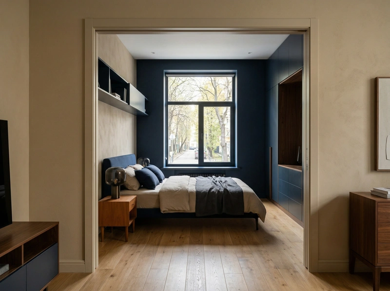 Дизайн спальни в стиле Без стиля — фото интерьера от нейросети RoomGPT