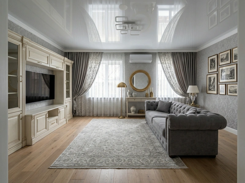 Дизайн интерьера в стиле Классика — Гостиная от нейросети RoomGPT