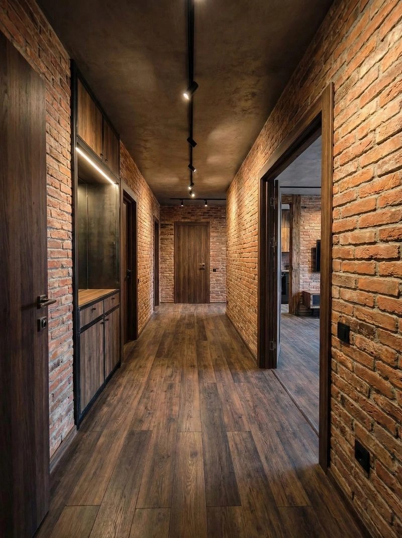 Дизайн интерьера в стиле Лофт — Прихожая от нейросети RoomGPT