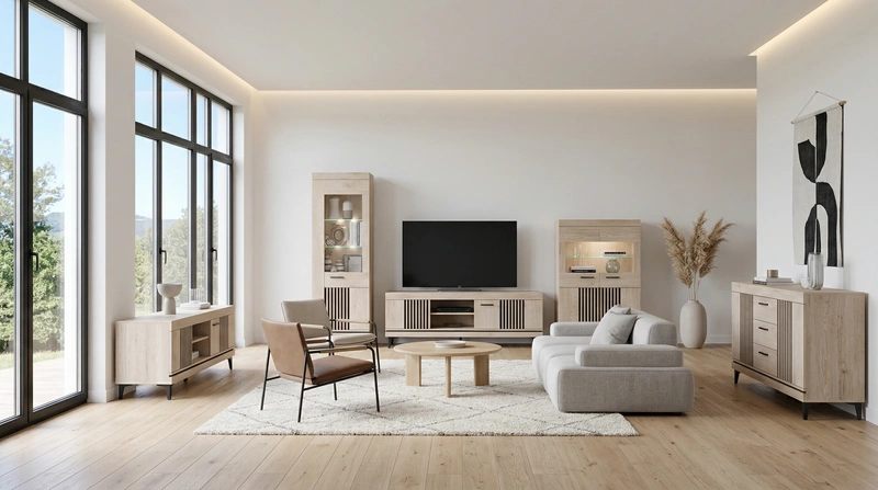 Дизайн интерьера в стиле Сканди — Гостиная от нейросети RoomGPT